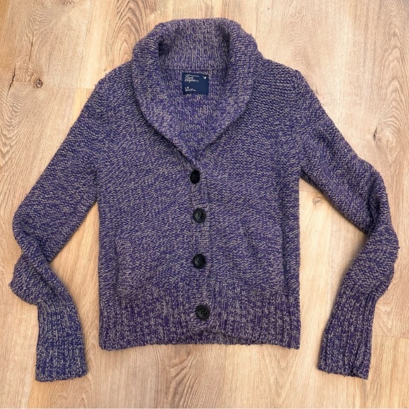 American Eagle Outfitters Sweaters - American Eagle Outfitters Purple Knit Cardigan size L